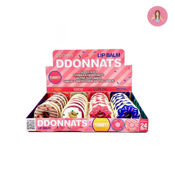 BÁLSAMO LABIAL CON FORMA DE DONUTS - DDONNA